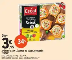 E.Leclerc "ESCAL" Apéritifs aux légumes du soleil surgelés offre