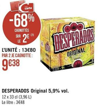Géant Casino Desperados desperados original 5,9% vol. offre