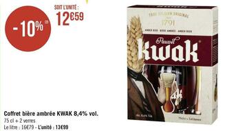 Kwak coffret bière ambrée 8,4% vol.