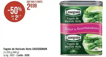 Géant Casino Cassegrain fagots de haricots verts offre