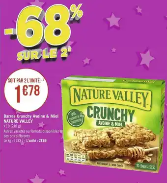Nature valley barres crunchy avoine & miel