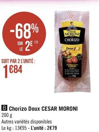 Cesar moroni chorizo doux
