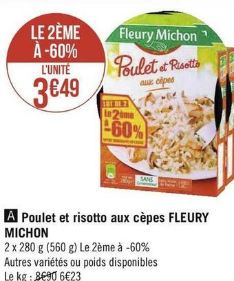 Michon poulet et risotto aux cèpes