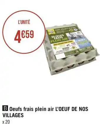 Géant Casino L’oeuf de nos villages oeufs frais plein air offre