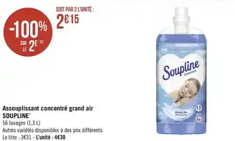 Soupline assouplissant concentré grand air*