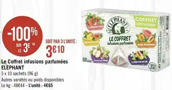 Géant Casino Elephant le coffret infusions parfumées offre