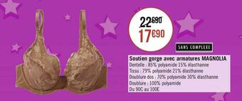 Géant Casino Sans complexe soutien gorge avec armatures magnolia offre