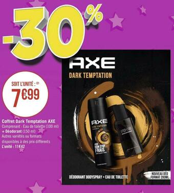 Géant Casino Axe coffret dark temptation offre