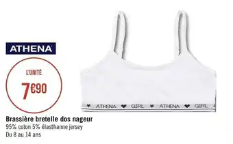 Géant Casino Athena brassière bretelle dos nageur offre