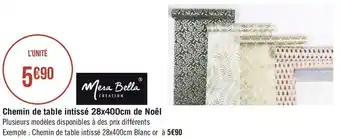 Géant Casino Mesa bella chemin de table intissé 28x400cm de noêl offre