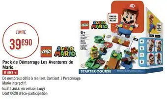 Géant Casino Lego pack de démarrage les aventures de mario offre
