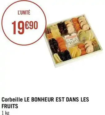 Géant Casino Corbeille le bonheur est dans les fruits offre