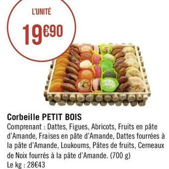 Géant Casino Corbeille petit bois offre