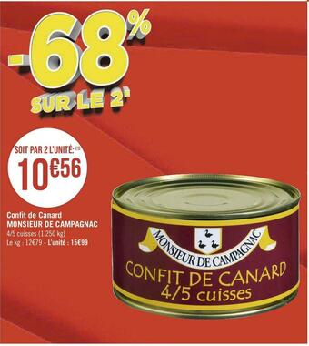 Monsieur de campagnac confit de canard