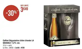 Géant Casino La goudale coffret dégustation bière blonde 7,2% vol. offre
