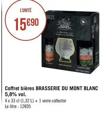 Géant Casino Brasserie du mont blanc coffret bières 5,8% vol. offre