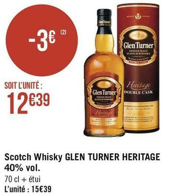 Glen turner heritage scotch whisky