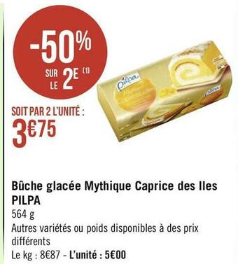 Géant Casino Pilpa bûche glacée mythique caprice des iles offre