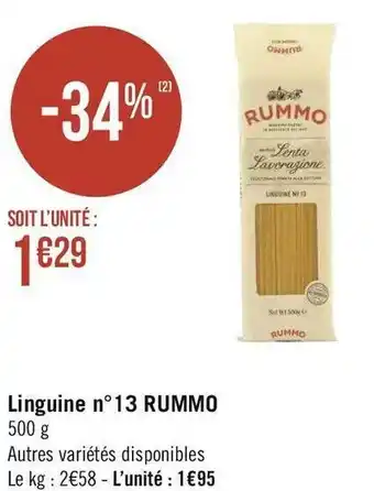 Géant Casino Rummo linguine n°13 offre