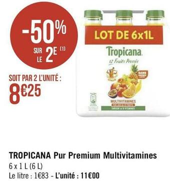Géant Casino Tropicana tropicana pur premium multivitamines offre