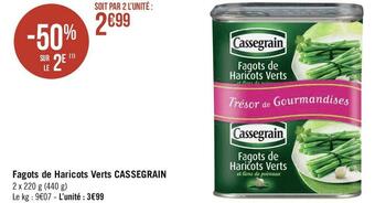 Géant Casino Cassegrain fagots de haricots verts offre