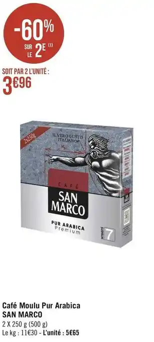 Géant Casino San marco café moulu pur arabica offre