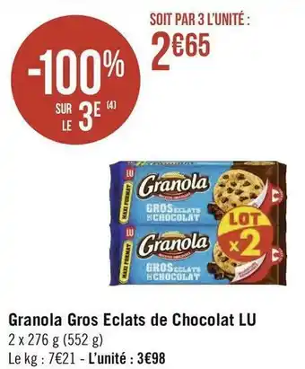 Lu granola gros eclats de chocolat