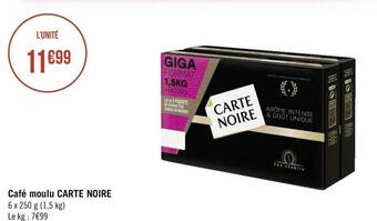 Géant Casino Carte noire café moulu offre