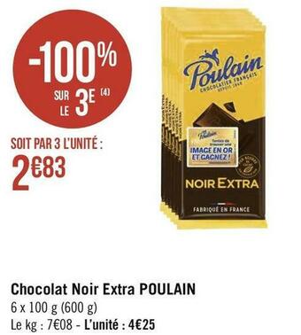 Poulain chocolat noir extra