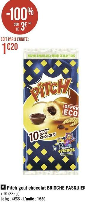 Géant Casino Pasquier pitch goût chocolat brioche offre