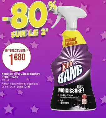 Géant Casino Cillit bang nettoyant spray zéro moisissure ! * offre