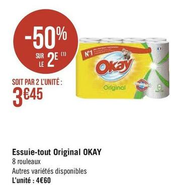 Géant Casino Okay essuie-tout original offre