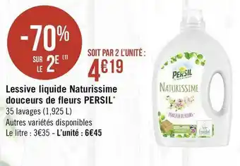 Géant Casino Persil lessive liquide naturissime douceurs de fleurs* offre