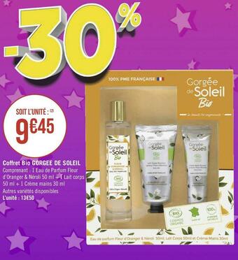 Gorgee de soleil coffret bio