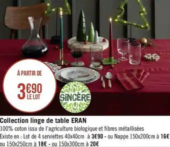 Casino collection linge de table eran