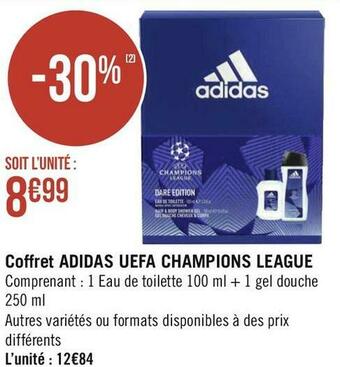 Géant Casino Adidas coffret adidas uefa champions league offre