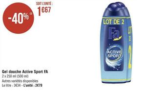 Fa gel douche active sport