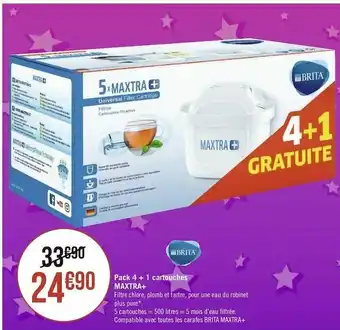 Géant Casino Maxtra pack 4 + 1 cartouches+ offre