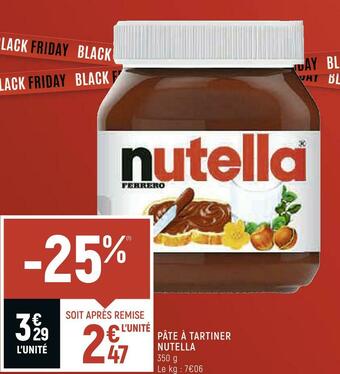 Spar Nutella pâte à tartiner offre