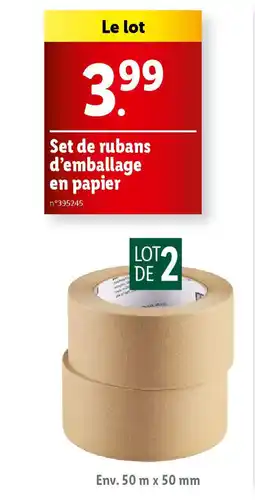 Lidl Set de rubans d'emballage en papier offre
