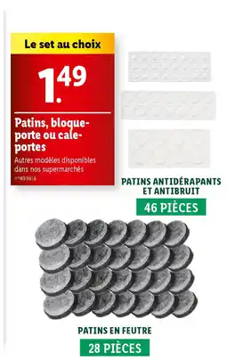 Lidl PARKSIDE Patins, bloque- porte ou cale- portes offre