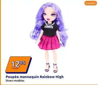 Action Rainbow High Poupée mannequin offre