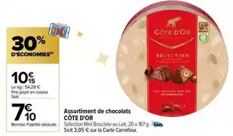 Carrefour Côte d'or - assortiment de chocolats offre