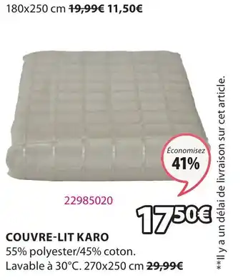 JYSK Couvre-lit karo offre