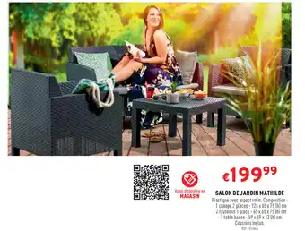 Trafic Salon de jardin Mathilde offre