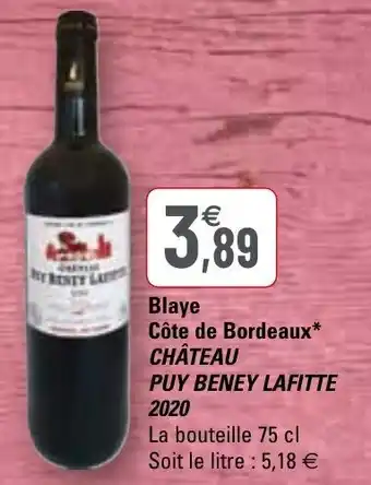 G20 Blaye côte de bordeaux offre