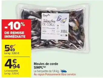 Carrefour Market Simpl - moules de corde offre