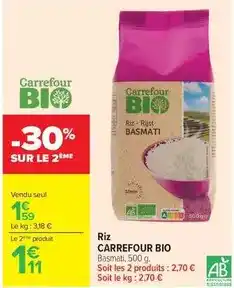 Carrefour Carrefour - riz bio offre