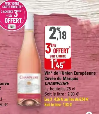 G20 Vin de l'union européenne cuvée du marquis offre