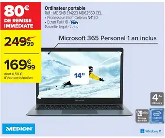 Carrefour MEDION® Ordinateur portable offre